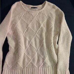 American Eagle Outfitters Cream Textured Sweater